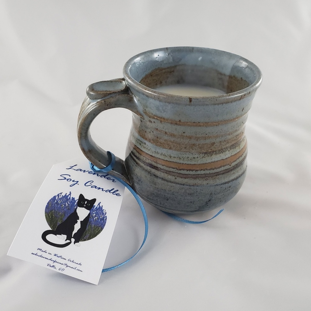 Orange Lavender Candle Mug - Pre-Burned Sample